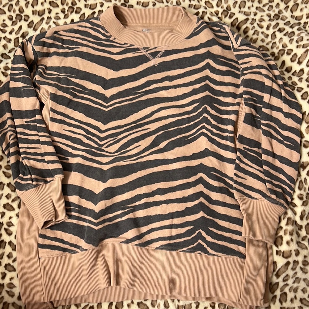 Zebra Print Sweatshirt